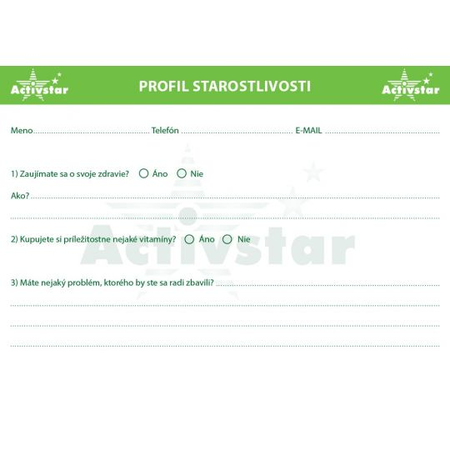 Ápolási profil 100 db